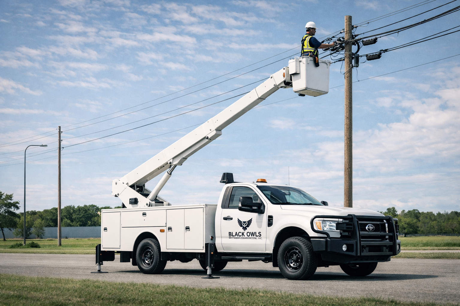 Aerial telecommunications support